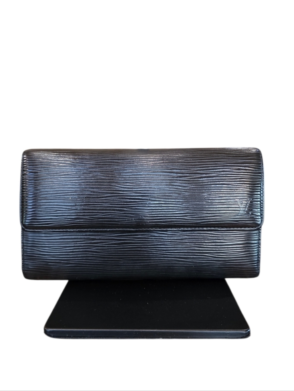 Louis Vuitton Black Epi Leather Porte-Tresor International Trifold Snap Wallet